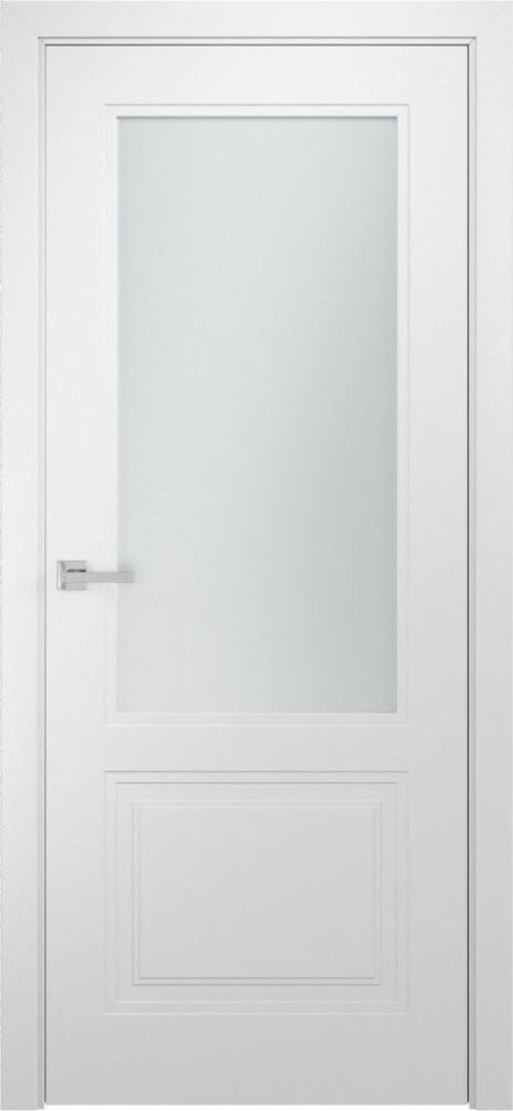 Межкомнатная дверь Модель L-2.2 стекло, белая эмаль