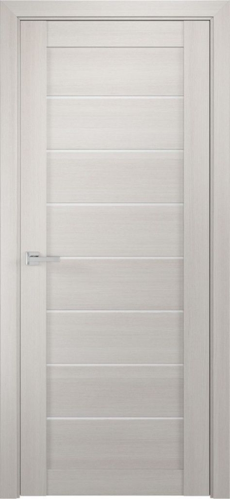 Межкомнатная дверь ЛУ-7 белёный дуб (стекло сатинат, 900x2000)
