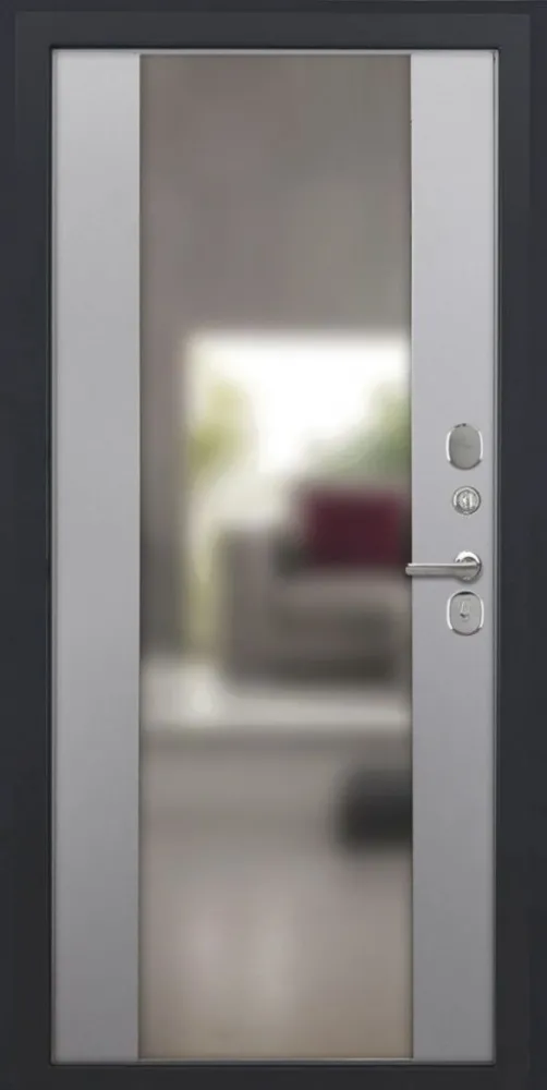 Товар Дверь ДвериПРО Термо серебро Алиса (16мм, ПВХ Софт грей, зеркало) DPRO222020
