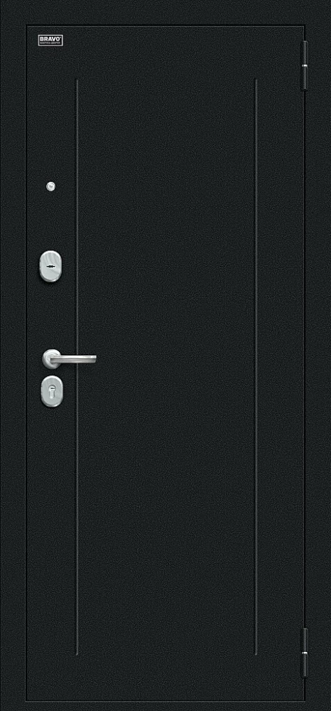 Дверь Флэш Букле черное/Off-white BR4884