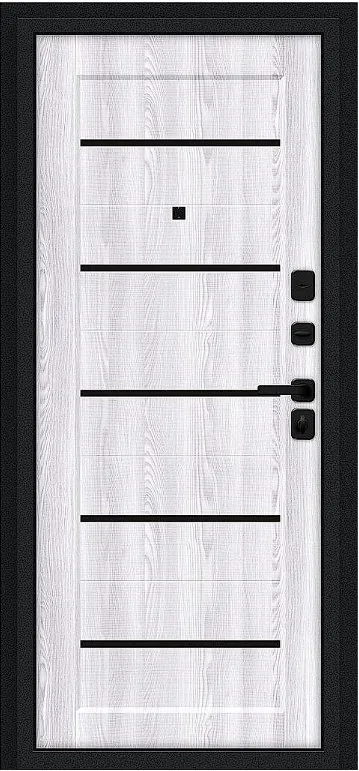 Товар Дверь Браво Борн/SBlack Букле черное/Riviera Ice DIS007404